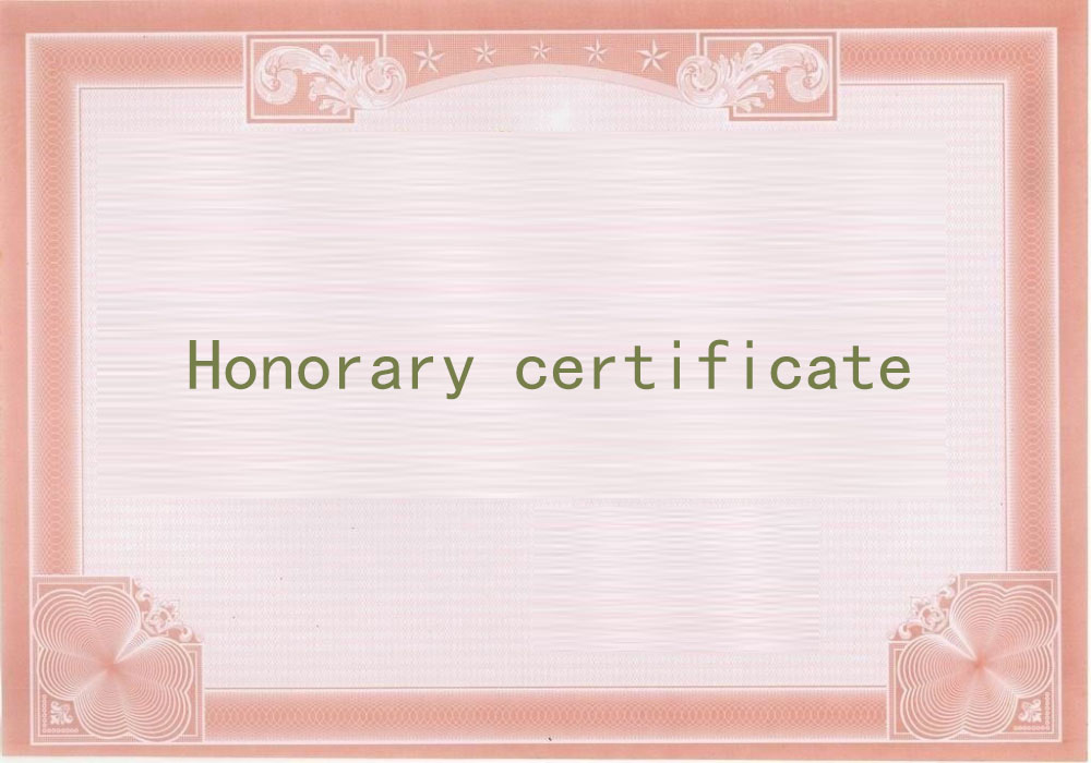 Certificate of Honor 5